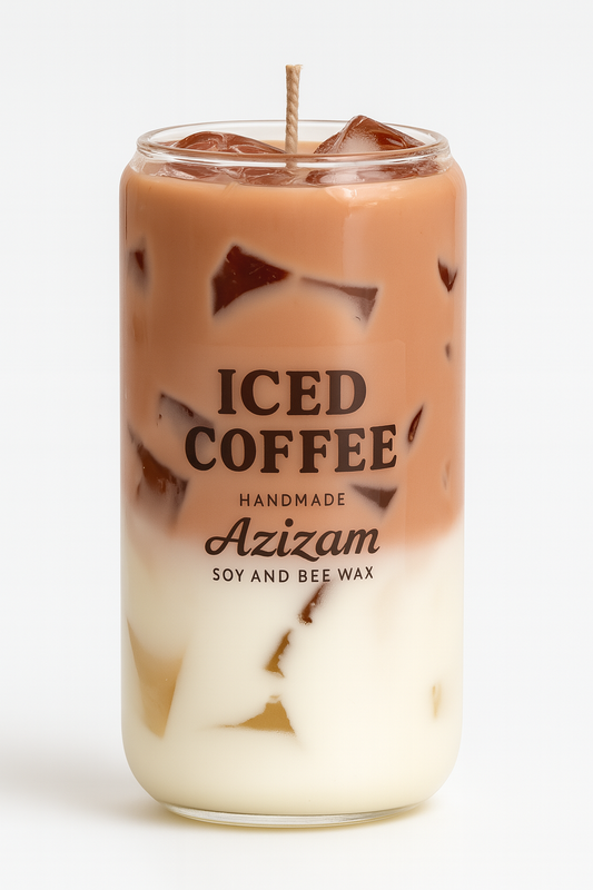 Iced Coffee – Matcha Latte Kerze im Coffee-Look | Handmade by Azizam