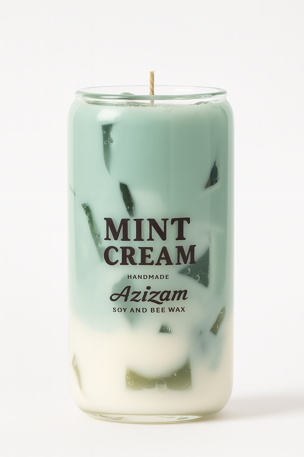 Mint Cream – Matcha Latte Kerze in Mintgrün | Handmade by Azizam