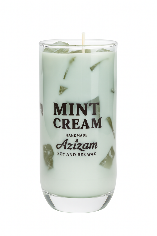Baby Mint Cream – Matcha Latte Kerze in Mintgrün | Handmade by Azizam