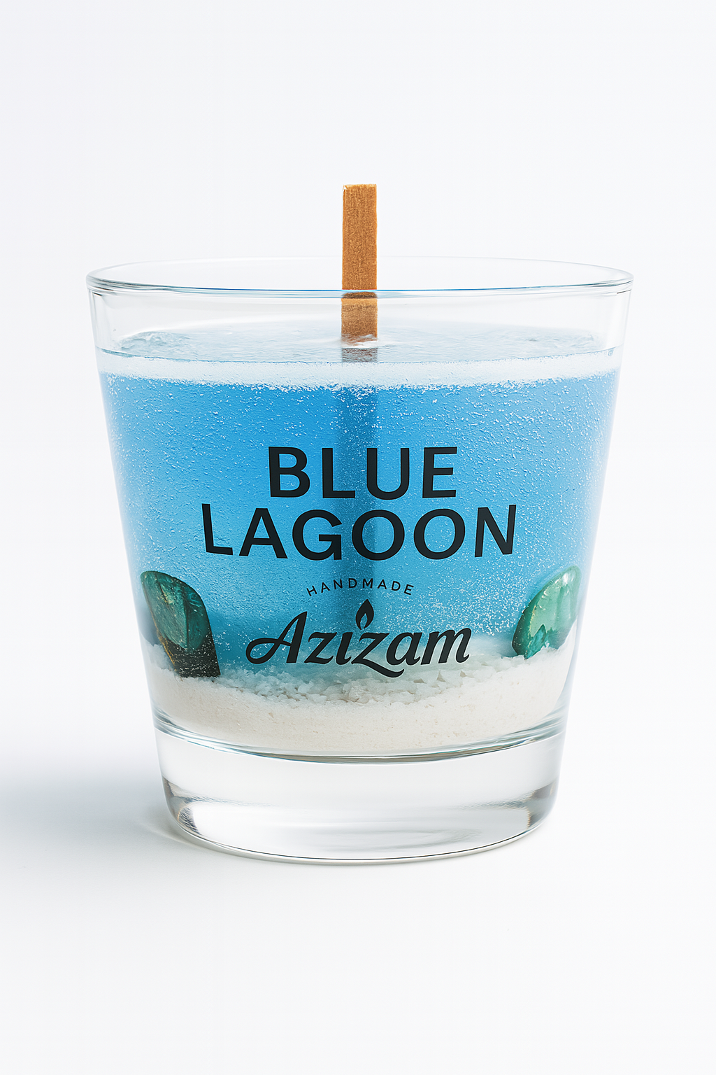 Blue Lagoon Kerze im Glas – Meeresfeeling pur | Handmade by Azizam