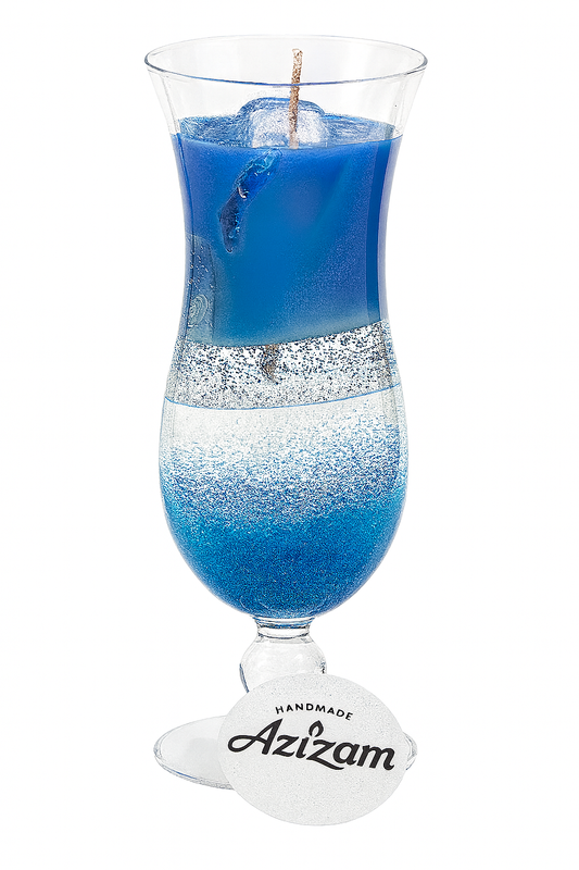 Blue Curacao Cocktail Kerze – Sommerliche Duftkerze aus Soja- & Gelwachs