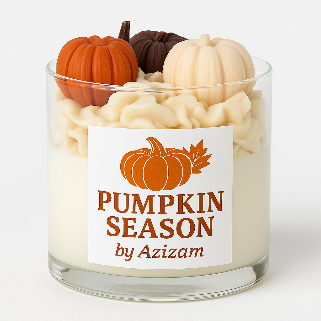 Herbstlich duftende Pumpkin Season Kerze mit Pumpkin-Spice-Aroma 🎃 Handgemacht aus Sojawachs – warm, würzig & dekorativ
